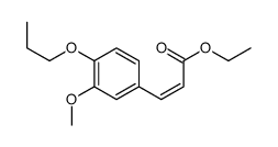 ethyl (E)-3-(3-methoxy-4-propoxyphenyl)prop-2-enoate结构式