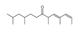 4,6,10,12-tetramethyl-2,4-tridecadien-7-one Structure