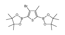 3-溴-4-甲基噻吩-25-二硼酸频那醇酯结构式
