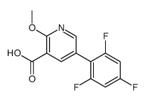 2-methoxy-5-(2,4,6-trifluorophenyl)pyridine-3-carboxylic acid结构式