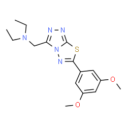 N-{[6-(3,5-Dimethoxyphenyl)[1,2,4]triazolo[3,4-b][1,3,4]thiadiazol-3-yl]methyl}-N-ethylethanamine结构式