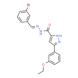 (E)-N-(3-bromobenzylidene)-3-(3-ethoxyphenyl)-1H-pyrazole-5-carbohydrazide Structure