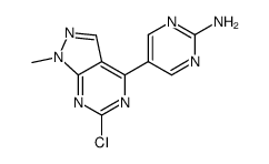 6-chloro-4-(2-aminopyrimidin-5-yl)-1-methyl-1H-pyrazolo-[3,4-d]pyrimidine Structure