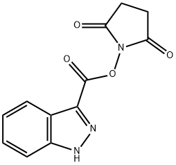 1-[(1H-indazol-3-ylcarbonyl)oxy]pyrrolidine-2,5-dione结构式