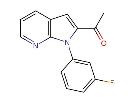 1-[1-(3-fluorophenyl)-1H-pyrrolo[2,3-b]pyridin-2-yl]ethanone结构式