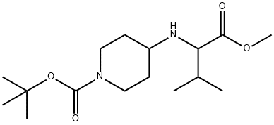 tert-butyl 4-[(1-methoxy-3-methyl-1-oxobutan-2-yl)amino]piperidine-1-carboxylate Structure