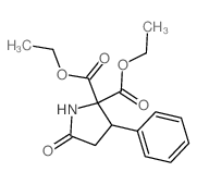 2,2-Pyrrolidinedicarboxylicacid, 5-oxo-3-phenyl-, 2,2-diethyl ester Structure