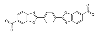 6-nitro-2-[4-(6-nitro-1,3-benzoxazol-2-yl)phenyl]-1,3-benzoxazole结构式