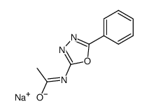 N-(5-phenyl-[1,3,4]oxadiazol-2-yl)-acetamide, sodium salt Structure