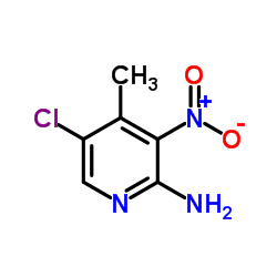 5-氯-4-甲基-3-硝基吡啶-2-胺结构式