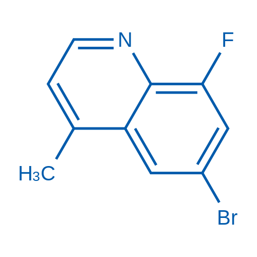 6-溴-8-氟-4-甲基喹啉结构式