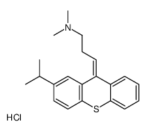 (3Z)-N,N-dimethyl-3-(2-propan-2-ylthioxanthen-9-ylidene)propan-1-amine,hydrochloride Structure