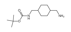 trans-(4-aminomethyl-cyclohexylmethyl)-carbamic acid tert- butyl ester Structure