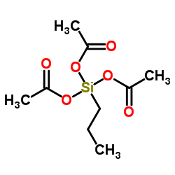 Propylsilanetriyl triacetate Structure