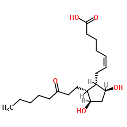 8-iso-13,14-dihydro-15-keto-PGF2a structure