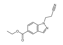 ethyl 1-(2-cyanoethyl)indazole-5-carboxylate Structure