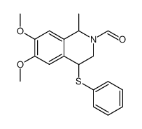 6,7-dimethoxy-1-methyl-4-(phenylthio)-3,4-dihydroisoquinoline-2(1H)-carbaldehyde Structure