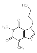 1H-Purine-2,6-dione,3,7-dihydro-7-(3-hydroxypropyl)-1,3-dimethyl- Structure