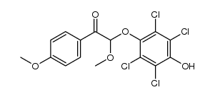 2-methoxy-1-(4-methoxyphenyl)-2-(2,3,5,6-tetrachloro-4-hydroxyphenoxy)ethanone结构式