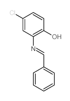 Phenol,4-chloro-2-[(phenylmethylene)amino]- structure