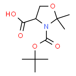 3-(tert-butoxycarbonyl)-2,2-dimethyloxazolidine-4-carboxylic acid Structure