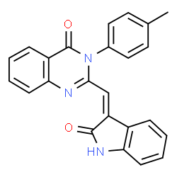 3-(4-methylphenyl)-2-[(2-oxo-1,2-dihydro-3H-indol-3-ylidene)methyl]-4(3H)-quinazolinone结构式