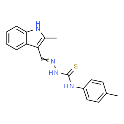 2-methyl-1H-indole-3-carbaldehyde N-(4-methylphenyl)thiosemicarbazone结构式