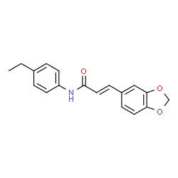 3-(1,3-BENZODIOXOL-5-YL)-N-(4-ETHYLPHENYL)ACRYLAMIDE Structure