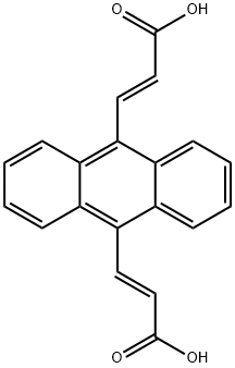 (2E,2'E)-3,3'-(anthracene-9,10-diyl)diacrylic acid structure