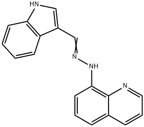 1h-indole-3-carbaldehyde n-(8-quinolinyl)hydrazone Structure