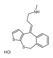 (3E)-N-methyl-3-(5H-thieno[2,3-c][2]benzothiepin-10-ylidene)propan-1-amine,hydrochloride结构式