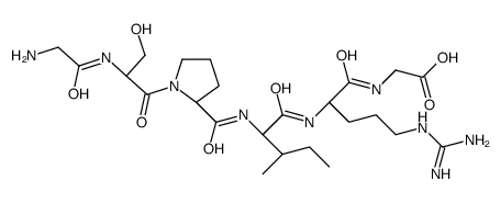 2-[[(2S)-2-[[(2S,3S)-2-[[(2S)-1-[(2S)-2-[(2-aminoacetyl)amino]-3-hydroxypropanoyl]pyrrolidine-2-carbonyl]amino]-3-methylpentanoyl]amino]-5-(diaminomethylideneamino)pentanoyl]amino]acetic acid Structure