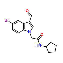 2-(5-Bromo-3-formyl-1H-indol-1-yl)-N-cyclopentylacetamide Structure