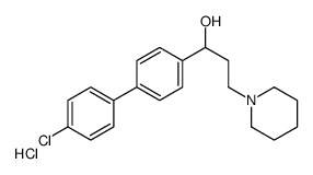 alpha-(4'-Chloro-4-biphenylyl)-1-piperidinepropanol hydrochloride Structure