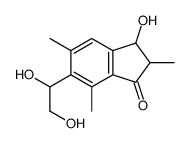 6-(1,2-Dihydroxyethyl)-2,3-dihydro-3-hydroxy-2,5,7-trimethyl-1H-inden-1-one结构式