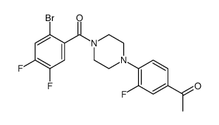 1-[4-[4-(2-bromo-4,5-difluorobenzoyl)piperazin-1-yl]-3-fluorophenyl]ethanone结构式