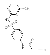 2-cyano-N-(4-{[(4-methylpyrimidin-2-yl)amino]sulfonyl}phenyl)acetamide structure