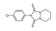 2-(4-chlorophenyl)-5,6,7,8-tetrahydro-[1,2,4]triazolo[1,2-a]pyridazine-1,3-dithione结构式