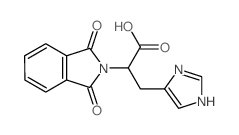 2-(1,3-dioxoisoindol-2-yl)-3-(3H-imidazol-4-yl)propanoic acid structure