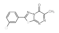 8-(3-chlorophenyl)-3-methyl-7-thia-1,4,5,9-tetrazabicyclo[4.3.0]nona-3,5,8-trien-2-one结构式