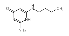 4(3H)-Pyrimidinone,2-amino-6-(butylamino)- structure