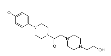 Piperazine, 1-[[4-(2-hydroxyethyl)-1-piperazinyl]acetyl]-4-(4-methoxyphenyl)- (9CI) Structure