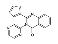 3-pyrazin-2-yl-2-thiophen-2-ylquinazolin-4-one Structure