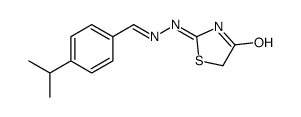 2-[(2E)-2-[(4-propan-2-ylphenyl)methylidene]hydrazinyl]-1,3-thiazol-4-one Structure