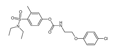 [2-(4-Chloro-phenoxy)-ethyl]-carbamic acid 4-diethylsulfamoyl-3-methyl-phenyl ester Structure