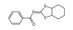 N-(3a,4,5,6,7,7a-hexahydrobenzo[d][1,3]dithiol-2-ylidene)benzamide Structure