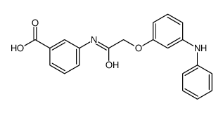 3-[[2-(3-anilinophenoxy)acetyl]amino]benzoic acid Structure