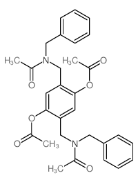 Acetamide,N,N'-[[2,5-bis(acetyloxy)-1,4-phenylene]bis(methylene)]bis[N-(phenylmethyl)- structure