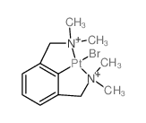 bromoplatinum; 1-[3-(dimethylaminomethyl)-1-cyclohexa-1,3,5-trienyl]-N,N-dimethyl-methanamine structure