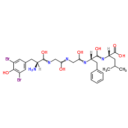 (3,5-Dibromo-Tyr1)-Leu-Enkephalin Structure